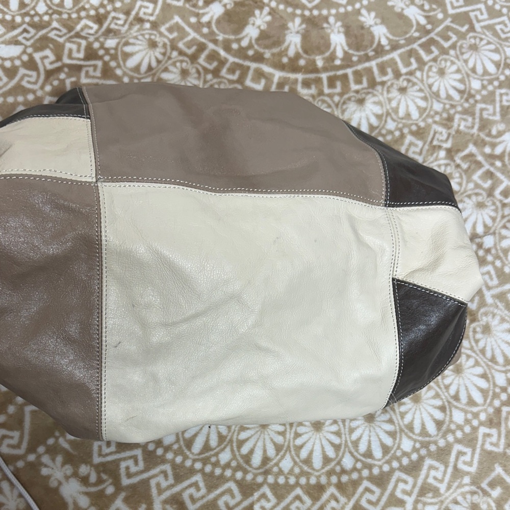 Chic Patchwork Leather Hobo Bag - image 6